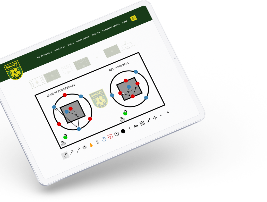 Draw Soccer Drills Online with any Device