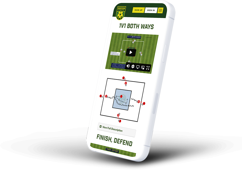 View Soccer Practice Sessions on Mobile Device